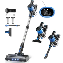 Cocbny Cordless Vacuum Cleaner, 28Kpa 8 in 1 Lightweight  Stick Vacuum for Carpet Floor Pet Hair A27, Blue