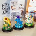 thumbnail image 4 of 1pc Flower Bouquet Building Kit, Flower Building Blocks, Artificial Flowers Building Toys, Creative Project For Adults/Children, Gift For Girl, 4 of 5