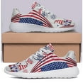 thumbnail image 3 of Patriotic Sneakers Gnomes Happy 4th Of July Print Shoes Lightweight Comfortable Running Shoes for Men Women White Size 7, 3 of 7