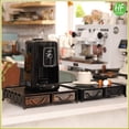 thumbnail image 7 of Coffee Pod Holder with 2pcs Multifunctional Storage Drawer Organizer for Tea bags, K-Cup Pods, Nespresso, Dolce Gusto, CBTL, Verismo for holding 60 Coffee Pods-Retro Brushed, 7 of 7
