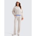 thumbnail image 4 of Sudadera CRZ YOGA SoftAura con cuello redondo y manga larga para mujer, color blanco, 4 of 6