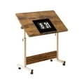 thumbnail image 2 of Small Standing Desk Adjustable Height Portable Mobile Stand Up Desk With Wheels Small Spaces Home Office Computer Workstations, 2 of 9