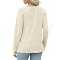 thumbnail image 4 of PUMISAS Pullover Sweaters For Women Casual And Loose V-Neck Solid Color Going Out Shirt Long Sleeve Tunic Blouses, 4 of 6
