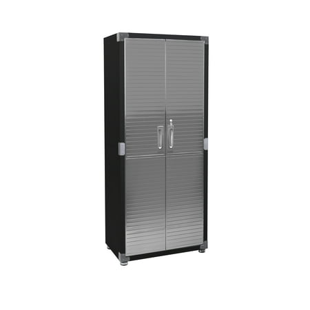 Seville Classics UltraHD Steel Storage Cabinet, 30" W x 18" D x 72" H, Satin Graphite