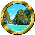 thumbnail image 2 of VWAQ 1 Mountain Wall Decal Ocean Porthole 3D Wall Sticker Peel And Stick Decor - GP23 (14" Diameter), 2 of 2