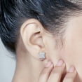 thumbnail image 2 of Dazzlingrock Collection Round White Diamond Dice Shape Screwback Iced Stud Earring for Men (1Pc Only, 0.28 ctw, Color I-J, Clarity I1-I2) in 14K White Gold, 2 of 6