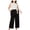 White - whiteblk, variant on Tommy Hilfiger Womens Wide Leg Jumpsuit, White, Plus Size, 14W