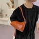thumbnail image 4 of PU Alligator Pattern Underarm Bag Bolso de mano de color sólido para mujer (marrón claro), 4 of 6
