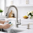 thumbnail image 2 of Blossom Soap Dispenser Pump | Solid Brass in Brushed Nickel Finish for Kitchen & Bathroom, 2 of 6