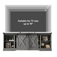 thumbnail image 5 of Chvans Farmhouse TV Stand for up 80" TVs/36" Fireplace, 70" Large Entertainment Center Console Table with Barn Door/Adjustable Shevles, 5 of 10