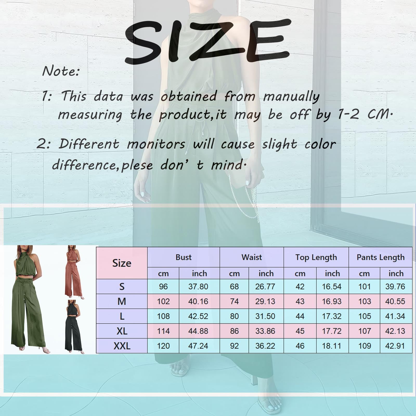 PMUYBHF 70S Outfits for Women Tops Women 2 Piece Outfits Summer Casual  Sleeveless neck Crop Tops Wide Leg Pants Set Birthday Outfits for Women  Jumpsuit Short 