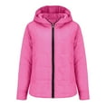 thumbnail image 5 of iOPQO Womens Quilted Jacket Womens Puffer Jacket Pullover Puffer Jacket Womens Light Weight Puffer Jacket for Women Winter Clothing for Women Womens Puffer Coat Puffy Jackets Women Hot Pink XXL, 5 of 9
