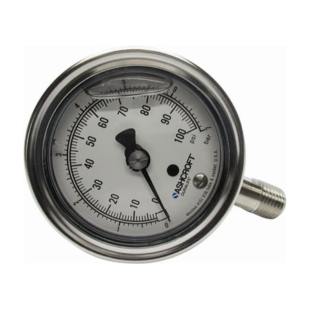 ASHCROFT 25-1009-SWL-02L-100#/BR 0-100PSI 2-1/2" NSNP