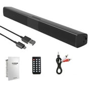 Barre de son 4.2 Bluetooth Audio sans fil et filaire Home Cinéma Soundbar 20W Haut-parleur TV/PC/Téléphones/Machine de jeu