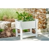 Vita Classic 38 in L x 24 in W x 36 in H Vinyl Cambridge Raised Planter, White, VA68211