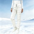thumbnail image 2 of Ghalytn Women's Quilted Padded Winter Jogger Pants - Drawstring Warm Cuffed Ankle Trousers with Pockets, 2 of 6