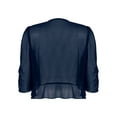 thumbnail image 6 of TTAO Womens Half Sleeve Lightweight Cardigan Ruffle Chiffon Bolero Shrug Casual Party Outerwear Navy Blue L, 6 of 7