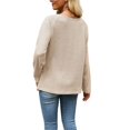 thumbnail image 7 of Wevis Round Neck Knit Autumn Pullover for Women Long Sleeve Basic Casual Tops Casual Loose Sweater, 7 of 7