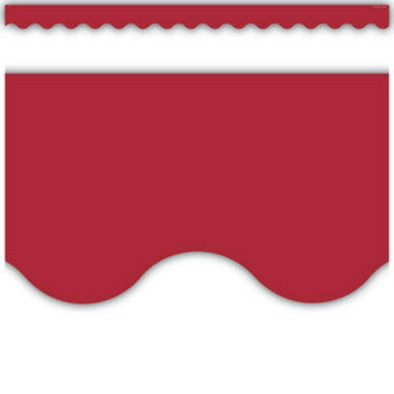 Cranberry Red Scalloped Border Trim [TCR9242]