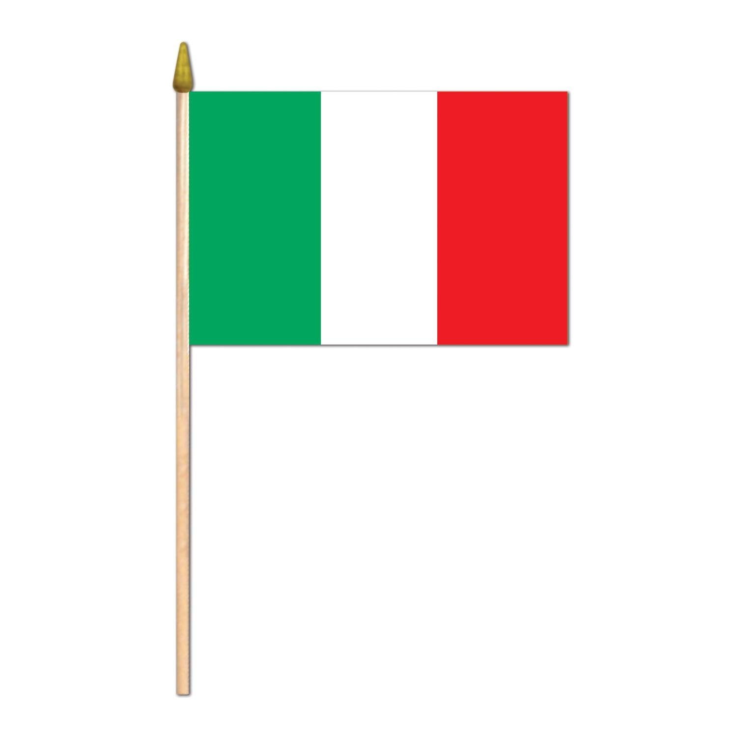 12Pcs Italian Flag Rayon 4" x 6"