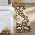 thumbnail image 3 of Yayeee Runner Rug for Bedroom 2'x6' Machine Washable Hallway Non Slip Mat, Brown Floral, 3 of 8