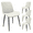 White PU#0, variant on Dining Chairs 4 pieces of dining chair, black, rubber wood material, dining chair, solid wood chair, solid wood dining table chair,Wooden Dining Chairs