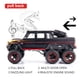 thumbnail image 4 of Coche de juguete BDTCTK 1/22 Benz G63 AMG 6x6 V12 Off-Road Black Pickup, 4 of 8