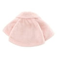 thumbnail image 2 of Xmarks Toddler Baby Girls Warm Cloak Coat Flower Girls Princess Faux Fur Bolero Shrug Jacket 0-3 Years Little Girl Fleece Pom Pom Cape Coat 0-6 mPink, 2 of 7