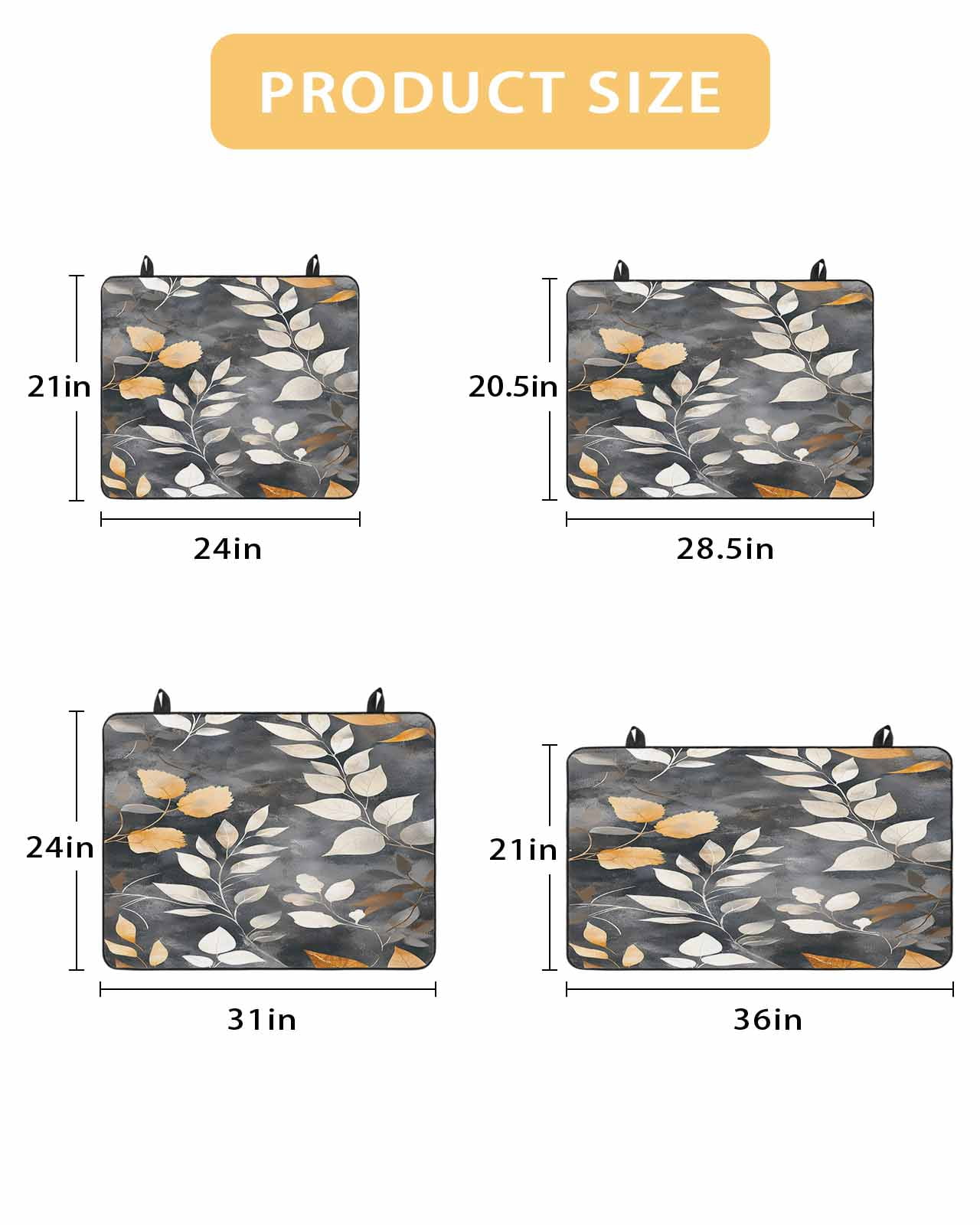 nqOlkjepod Large Induction Cooktop Protector Mat 24"x21", Vintage Leaves Stove Top Covers for Electric Stove, Vintage Botanical Leaf Plants Branches Stove Burner Cover Mats, Glass Top Stove Cover