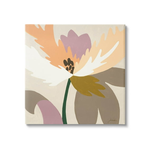 Stupell Industries Geometric Flower Petal Shapes Graphic Art Gallery Wrapped Canvas Print Wall Art, Design by Liz Jardine