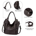 thumbnail image 2 of Bolso de mano Realer de piel sintética con hombros a la moda, estilo hobo, tamaño grande, 2 of 8