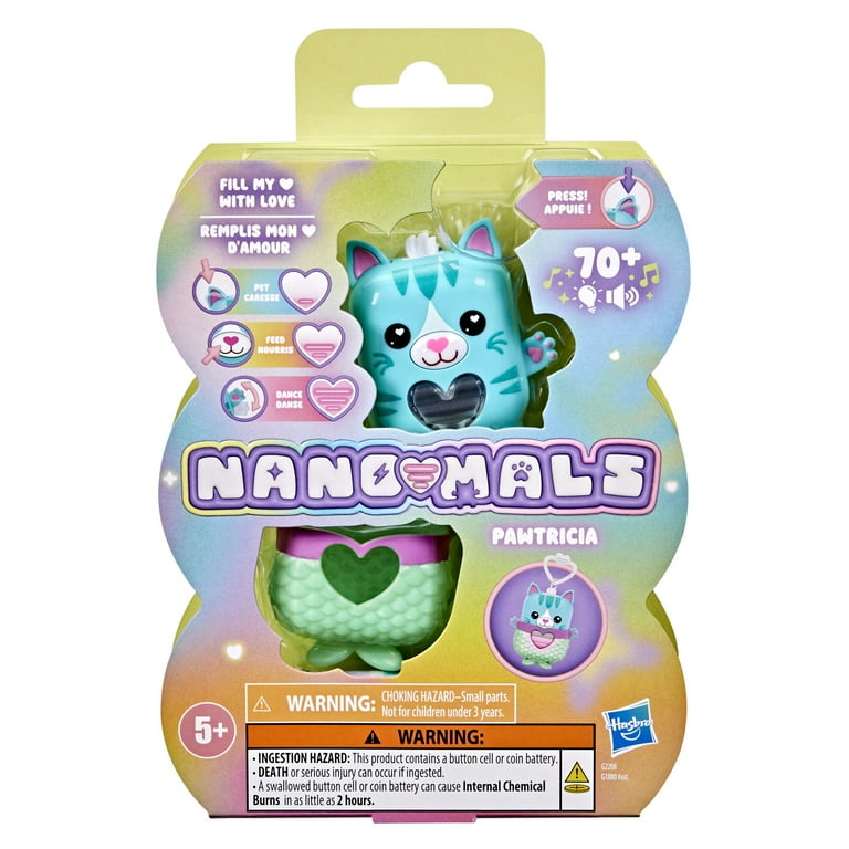 Hasbro Nano-mals Pawtricia Blue Kitty Electronic Pet, Valentine's