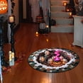 thumbnail image 5 of 3D Skeleton Vortex Quilted Round Halloween Rug, Deep Vortex Optical Illusion Rug, Non‑Slip, for Halloween Indoor Home Room Floor Decor, 5 of 5