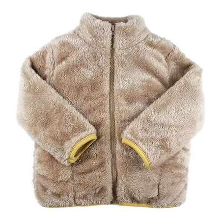 

TUOBARR Toddler Kids Baby Gril Boy Cute Ear Buttons Solid Thick Coat Warm Outwear Beige(18Months-9Years)