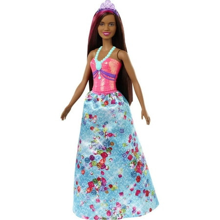 Barbie Dreamtopia Royal Doll with Pink-Streaked Brunette Hair & Tiara Accessory