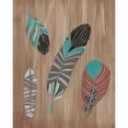 thumbnail image 3 of Vess, June Erica 15x18 Black Modern Framed Museum Art Print Titled - Driftwood Feathers II, 3 of 5