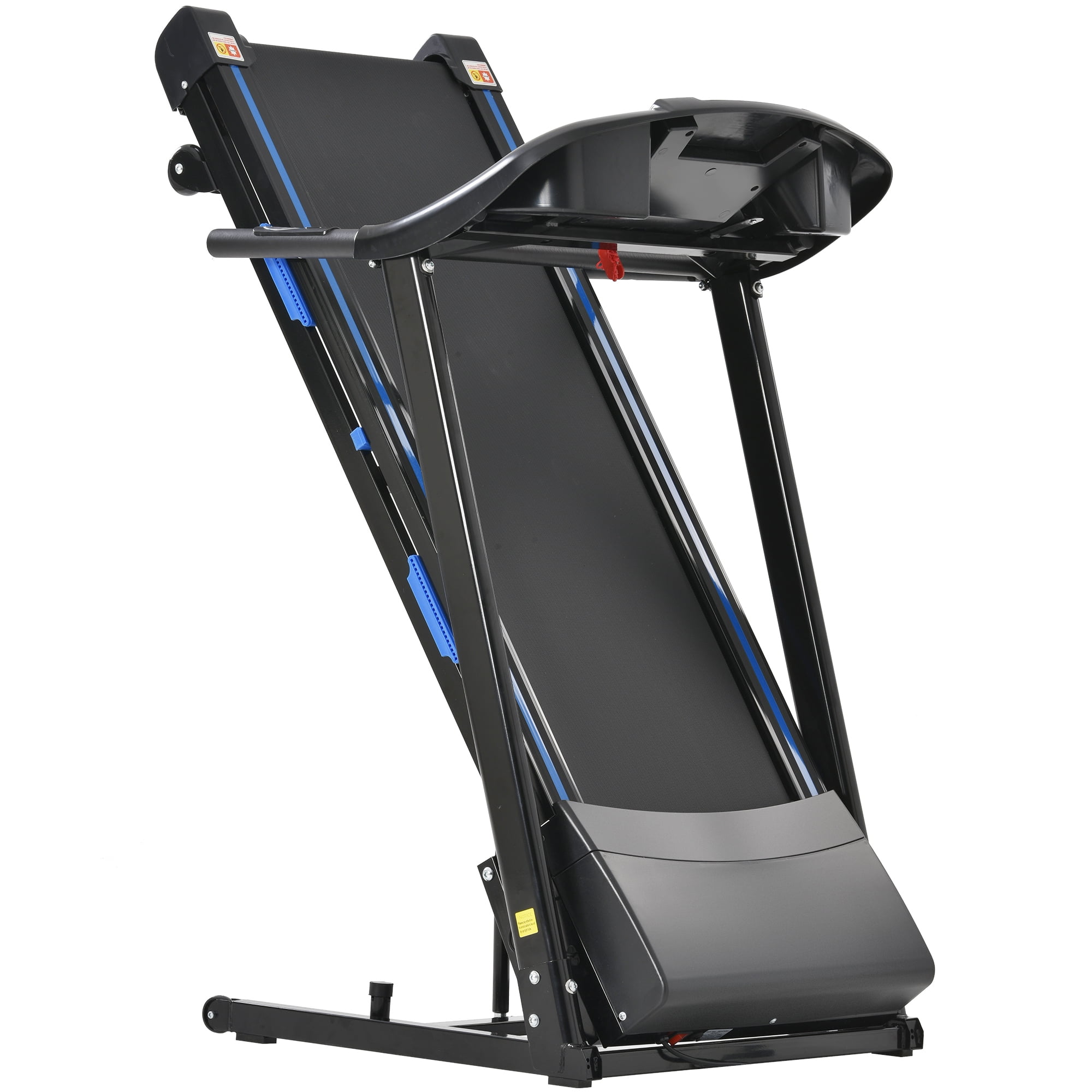 Foldable Treadmill with Automatic Incline, 3.5HP Workout Running Machine Walking, Double Running Board Shock Absorption Pulse Sensor