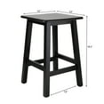thumbnail image 5 of Better Homes & Gardens Square 18 in High Indoor Backless Bamboo Stool for Adult or Child, Black, 5 of 13
