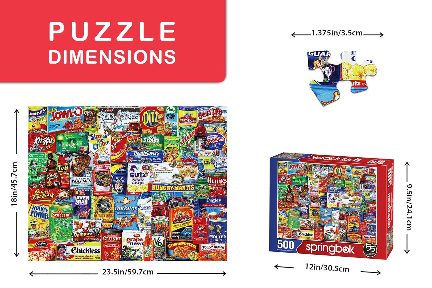 Springbok 500 Piece Looney Labels Jigsaw Puzzle for Adults and Family
