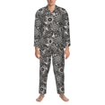 thumbnail image 3 of Naloa Bicycles Parts Men’s Pajamas Set - Long Sleeve Button Down Sleep Shirt and Pajama Bottoms Sleepwear Set-XX-Large, 3 of 7