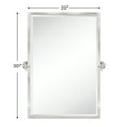 thumbnail image 3 of TEHOME Brushed Nickel Metal Framed Pivot Rectangle Bathroom Mirror 20x30", 3 of 7