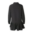 thumbnail image 4 of Arvbitana Women Solid Shirt Dress, Lapel Long Sleeve Butter Pleated Skirt, Daily Life and Vacation, 4 of 9