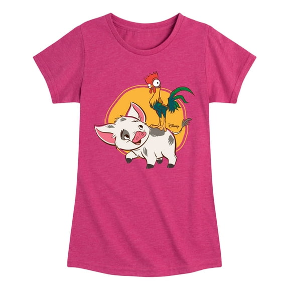 Disney - Pua And Hei Ehi - Toddler & Youth Girls Short Sleeve Graphic T-Shirt