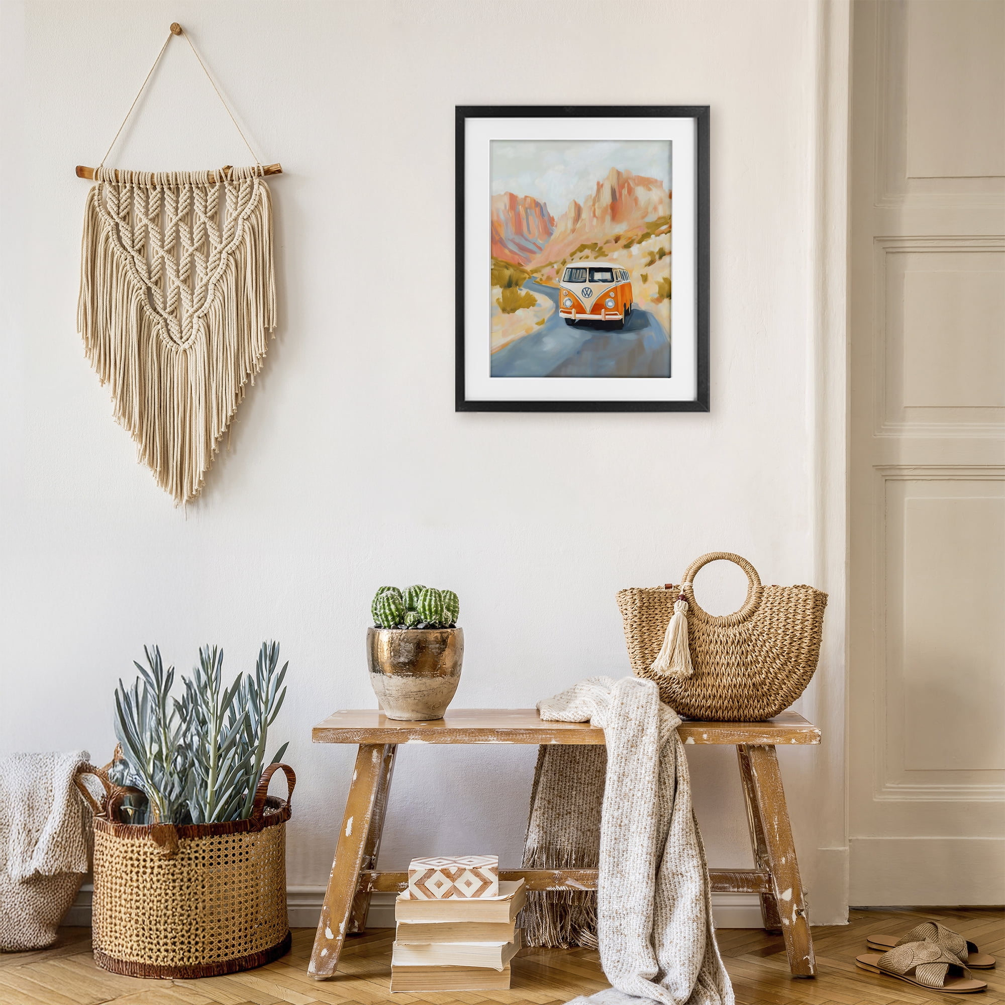 Stupell Industries Van Life Desert Canyon Black Framed Print Under Glass, design by The Prints Vibe