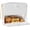 White, variant on Corner Bread Box for Kitchen Countertop, Large Vintage Bread Storage Container Bin for Homemade Bread, Double Layer Farmhouse Bread Holder for Kitchen, Cabinet, Pantry (White, Medium)