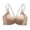 Khaki, variant on Womens Cami Bras Front Snap Push Up Wirefree Bralettes Trendy Double Spaghetti Straps Side Lace Patchwork Back Keyhole Comfort Everyday Underwear Black XL