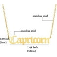 thumbnail image 6 of Stainless Steel Gold Plated 12 Zodiac, Horoscope, Old English, Nameplate Pendant Mens Womens Necklace, Giorgio Bergamo Stainless Steel Gold, Capricorn, 6 of 7
