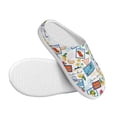 thumbnail image 3 of Goofa Stamp Print Womens Mens Cotton Lightweight House Slippers , Washable Home Slippers,Indoor Comfy Bedroom Cozy Slippers-39/40, 3 of 7
