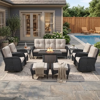 Better Homes & Gardens Ezra 4-Piece Outdoor HDPE Conversation Set