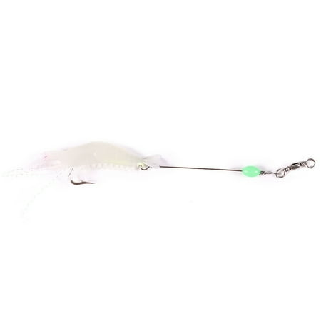 Soft Fishing Lure 90mm 6g Artificial Bait With Luminous Bead Swivels Hook Lifelike Soft Bait Shrimp Lure Carp Fishing Tackle